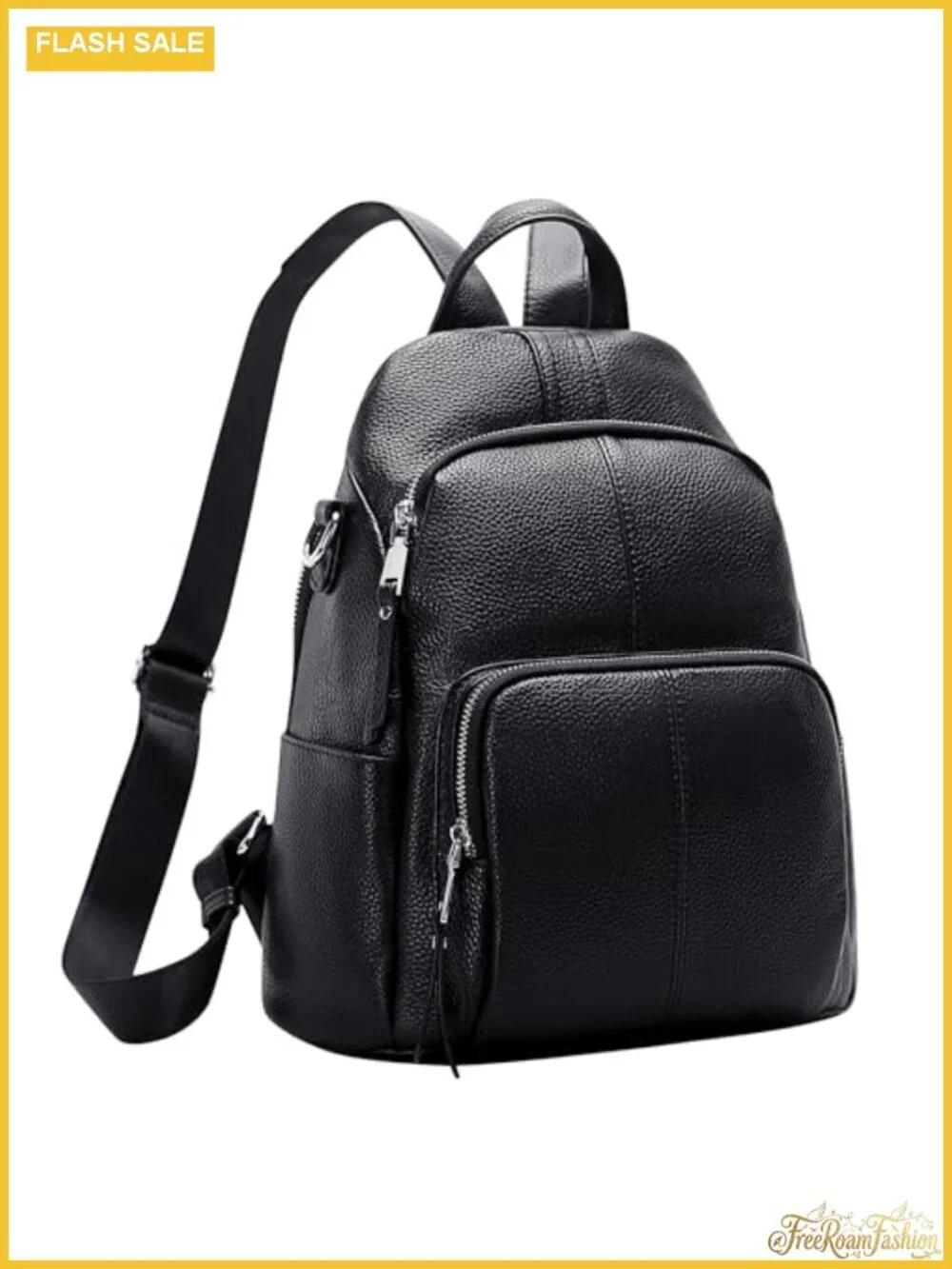 Genuine Leather Convertible Backpack for Women Anti-Theft Daypack